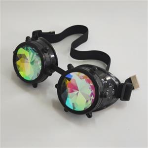 Steampunk Studs Kaleidoscope Lens Masquerade Party Glasses Goggles MS19763
