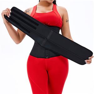 Unisex Black Waist Trainer Corset Sport Slimming Body Shaper Removable Velcro Belt N20887