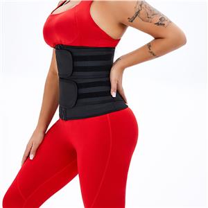 Unisex Black Waist Trainer Corset Sport Slimming Body Shaper Removable Velcro Belt N20887