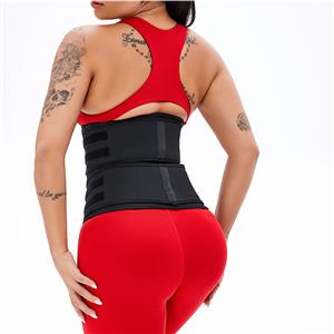 Unisex Black Waist Trainer Corset Sport Slimming Body Shaper Removable Velcro Belt N20887