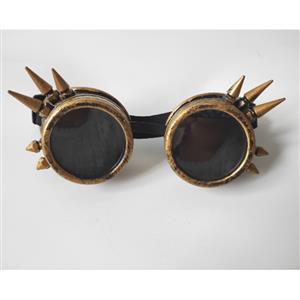 Steampunk Bronze Metal Rivet Masquerade Party Accessory Glasses Goggles MS19510