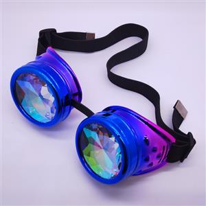 Fashion Gradient Color Kaleidoscope Lens Halloween Masquerade Party Goggles MS19819