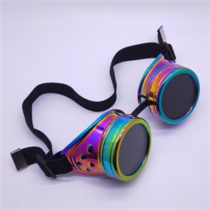 Fashion Gradient Color Black Lens Halloween Masquerade Party Goggles MS19823