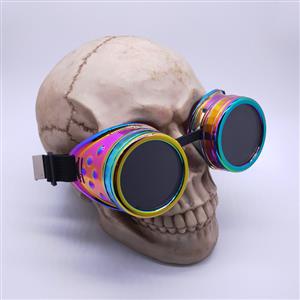Fashion Gradient Color Black Lens Halloween Masquerade Party Goggles MS19823