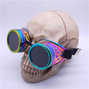 Fashion Gradient Color Black Lens Halloween Masquerade Party Goggles MS19823