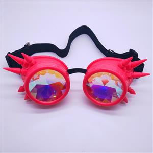 Fashion Kaleidoscope Lens Rivet Masquerade Party Accessory Glasses Goggles MS19748