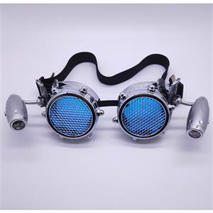 Steampunk LED Lights Net Lens Metallic Rivet Halloween Cosplay Party Goggles MS19733