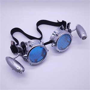 Steampunk LED Lights Net Lens Metallic Rivet Halloween Cosplay Party Goggles MS19733