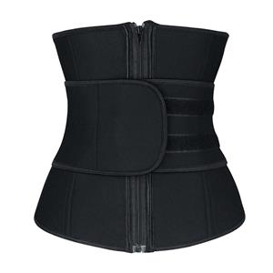 Unisex Neoprene Velcro Sports Waist Trimmer Workout Enhancer Bones Body Shaper Belt N19264