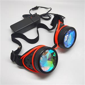 Steampunk Luminous Light Kaleidoscope Glasses Halloween Masquerade Party Goggles MS19776