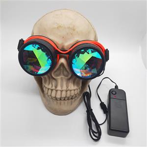 Steampunk Luminous Light Kaleidoscope Glasses Halloween Masquerade Party Goggles MS19776