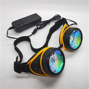 Steampunk Luminous Light Kaleidoscope Glasses Halloween Masquerade Party Goggles MS19777