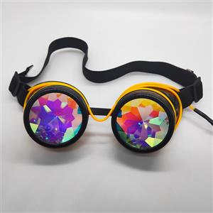 Steampunk Luminous Light Kaleidoscope Glasses Halloween Masquerade Party Goggles MS19777