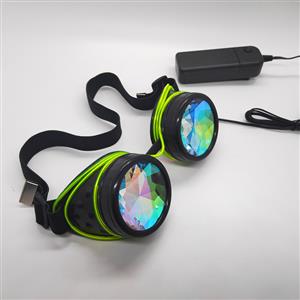 Steampunk Luminous Light Kaleidoscope Glasses Halloween Masquerade Party Goggles MS19778