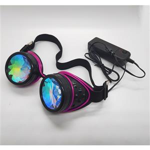 Steampunk Luminous Light Kaleidoscope Glasses Halloween Masquerade Party Goggles MS19779