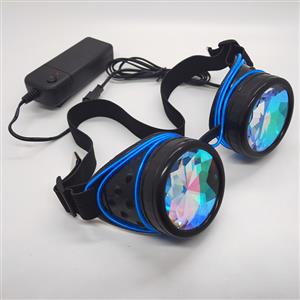 Steampunk Luminous Light Kaleidoscope Glasses Halloween Masquerade Party Goggles MS19780