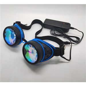 Steampunk Luminous Light Kaleidoscope Glasses Halloween Masquerade Party Goggles MS19780