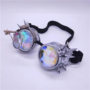 Steampunk Magnifier Kaleidoscope Glasses Rivet Masquerade Party Goggles MS19781