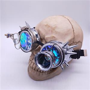 Steampunk Magnifier Kaleidoscope Glasses Rivet Masquerade Party Goggles MS19782