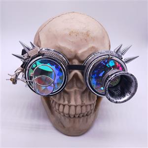 Steampunk Magnifier Kaleidoscope Glasses Rivet Masquerade Party Goggles MS19782