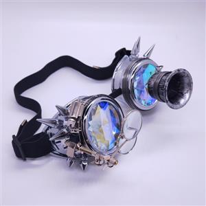 Steampunk Magnifier Kaleidoscope Glasses Rivet Masquerade Party Goggles MS19782