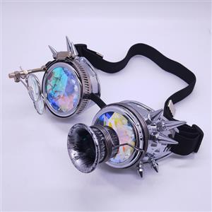 Steampunk Magnifier Kaleidoscope Glasses Rivet Masquerade Party Goggles MS19782