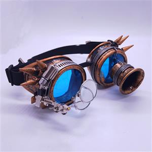 Steampunk Magnifier Rivet Glasses Halloween Masquerade Party Goggles MS19800