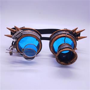 Steampunk Magnifier Rivet Glasses Halloween Masquerade Party Goggles MS19800