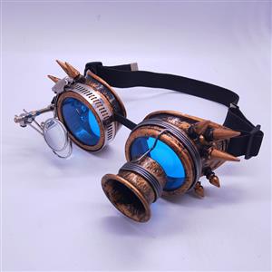 Steampunk Magnifier Rivet Glasses Halloween Masquerade Party Goggles MS19800