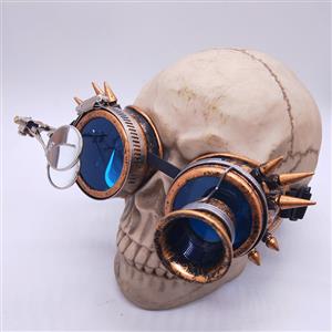 Steampunk Magnifier Rivet Glasses Halloween Masquerade Party Goggles MS19800