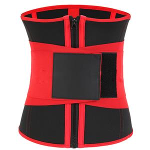 Unisex Black And Red Neoprene Waist Trainer Body Shaper Waistband N20874