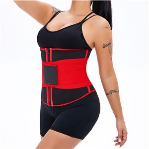 Unisex Black And Red Neoprene Waist Trainer Body Shaper Waistband N20874