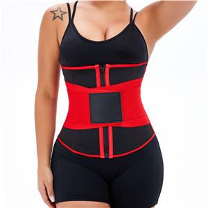 Unisex Black And Red Neoprene Waist Trainer Body Shaper Waistband N20874