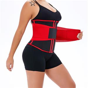 Unisex Black And Red Neoprene Waist Trainer Body Shaper Waistband N20874