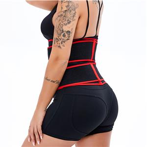 Unisex Black Neoprene Velcro Waist Trainer Body Shaper Sports Waistband N20875