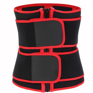 Unisex Black Neoprene Velcro Waist Trainer Body Shaper Sports Waistband N20875