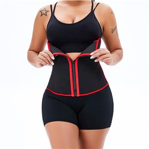 Unisex Black Neoprene Velcro Waist Trainer Body Shaper Sports Waistband N20875