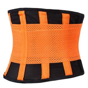 Unisex Orange Neoprene Stripe Waist Trainer Body Shaper Belt N15283