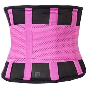 Unisex Pink Neoprene Stripe Waist Trainer Body Shaper Belt N15286