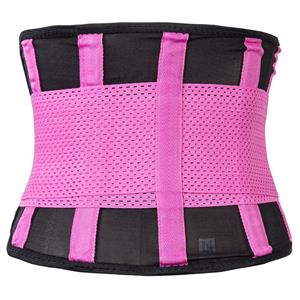 Unisex Pink Neoprene Stripe Waist Trainer Body Shaper Belt N15286