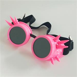 Fashion Pink Rivet Black Lens Masquerade Party Accessory Glasses Goggles MS19749