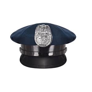 Police Masquerade Party Costume Hat,Halloween Cosplay Costume Hat, Navy-blue Police Cap ,Fashion Party Costume Hat Accessory, Fancy Unisex Adult Roleplay Hats, Unisex Costume Hat, #J20864