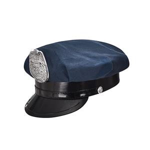 Unisex Navy-blue Police Cap Adult Roleplay Hats Costume Accessories J20864