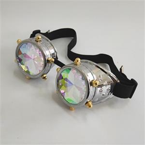 Steampunk Studs Kaleidoscope Lens Masquerade Halloween Party Glasses Goggles MS19766