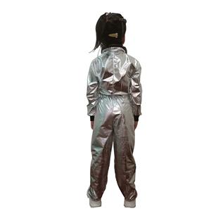 Unisex Silver One-piece Kids Astronaut Space Suit Costume Cosplay Jumpsuit N20491