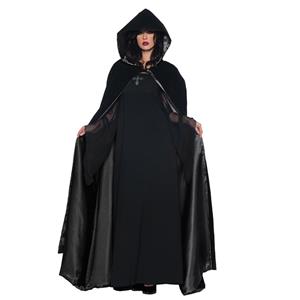 Gothic Black Vampire Dress Adult Devil Cloak and Dress Halloween Costume N18200