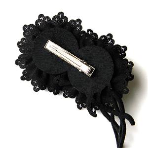 Victorian Gothic Black Flower Queen Hair Clip Anime Cosplay Party Accessory Headband J20104