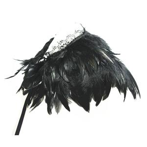 Victorian Gothic Black Feather Cloak One-piece Lace-up Shawl Corset Accessories N20200