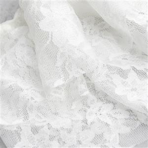 Victorian Style White Satin Off Shoulder Floral Lace Bridal Waist Cincher Overbust Corset N19390