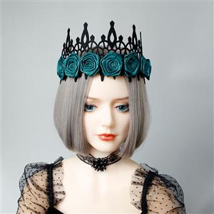 Victorian Gothic Rose Tiara Hairband Party Accessory J19681